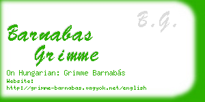 barnabas grimme business card